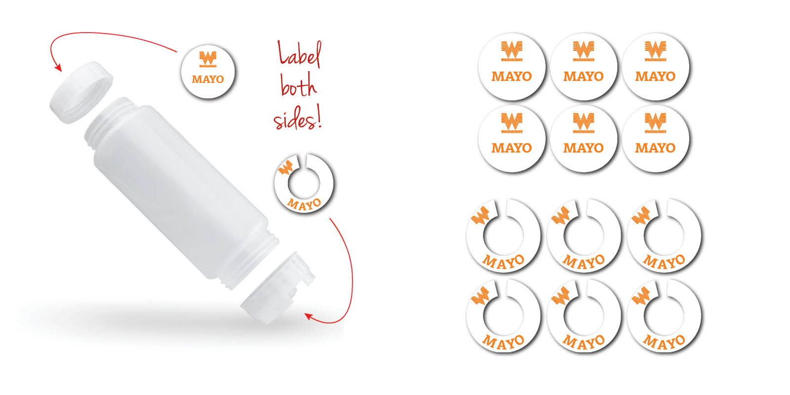 Whataburger Squeeze FIFO Labels - 12 Sheet