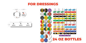 Big Whiskey's 24oz DRESSINGS Squeeze Bottle Labels