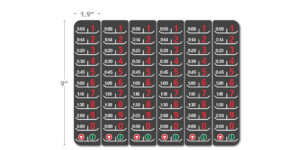 Applebee's Microwave Button Decals - Amana Vertical