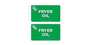 Big Whiskey's Spray Bottle Fryer Oil Labels