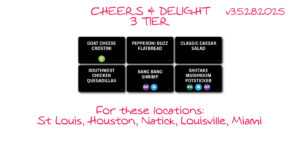 Puttshack Event Menu Tags - CHEERS & DELIGHT 3 TIER