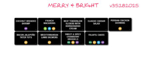 Puttshack Event Menu Tags - MERRY & BRIGHT