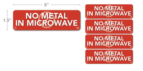 No Metal In Microwave Decals