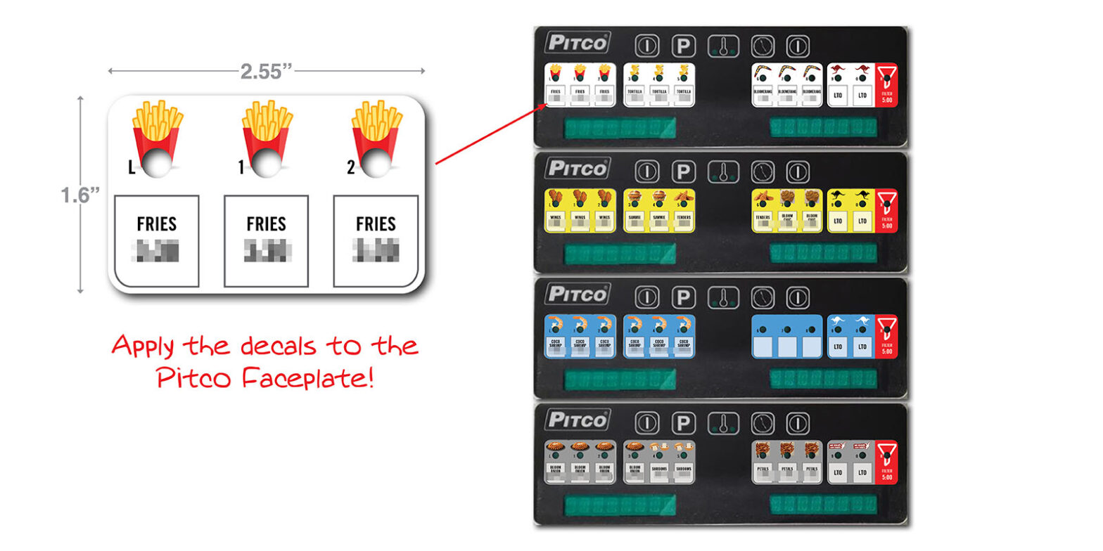 Outback Labels Outback Pitco Fryer Labels - Alco Products