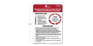Applebee's Handling Produce for Fresh Cut Produce Decal SPANISH