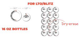 Big Whiskey's 16oz LTO/BLITZ Squeeze Bottle Labels
